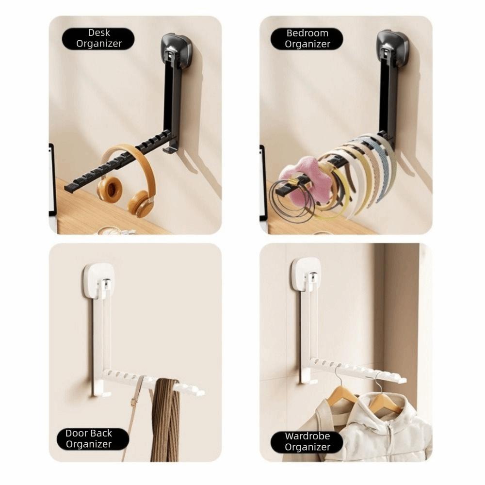 2 Pieces No-drill Installation Suction Cup Clothes Hanger Adjustable Length Laundry Rack  for Home