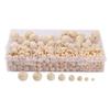 Set of 485 Mixed Size Beads Set for DIY Jewelry Projects Wood Beads Decorations