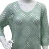 Women Tops Solid V-Neck 45720 Sleeve Knitting Color Loose Fit Cover