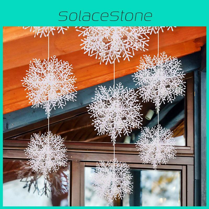 Hochwertiger Weißer Schneeflocken-Weihnachtsbaumschmuck Ideal für festliche Feiern