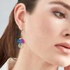 Unique Dangle Earrings Simple Colorful Mushroom Pendant Drop Earrings Statement Jewelry Fashion Small Hoop Earrings