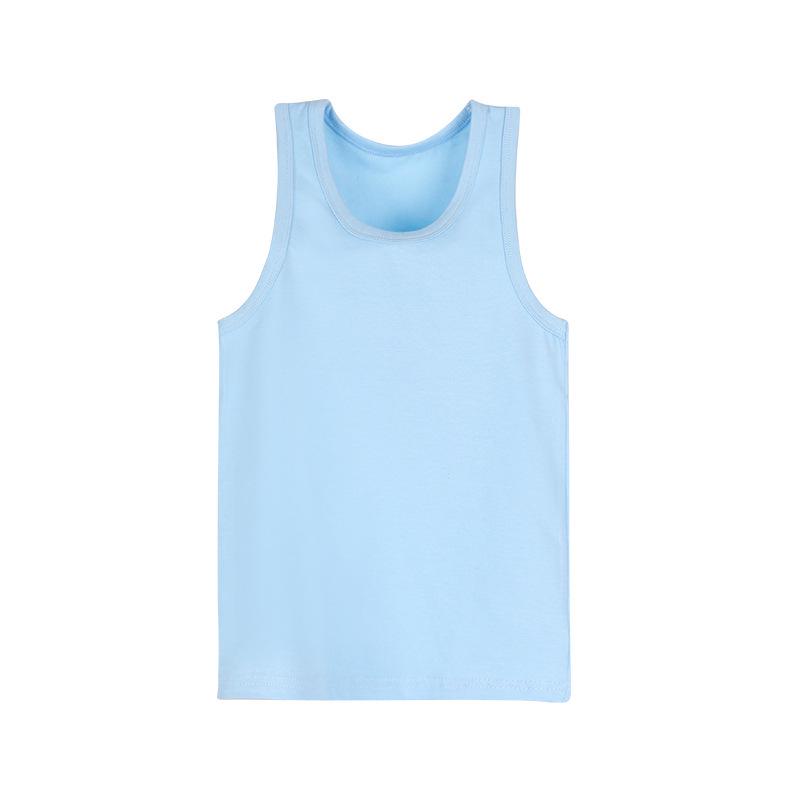 Summer Kids' Cotton Spaghetti Strap Vest - Colorful Base Layer for Boys and Girls