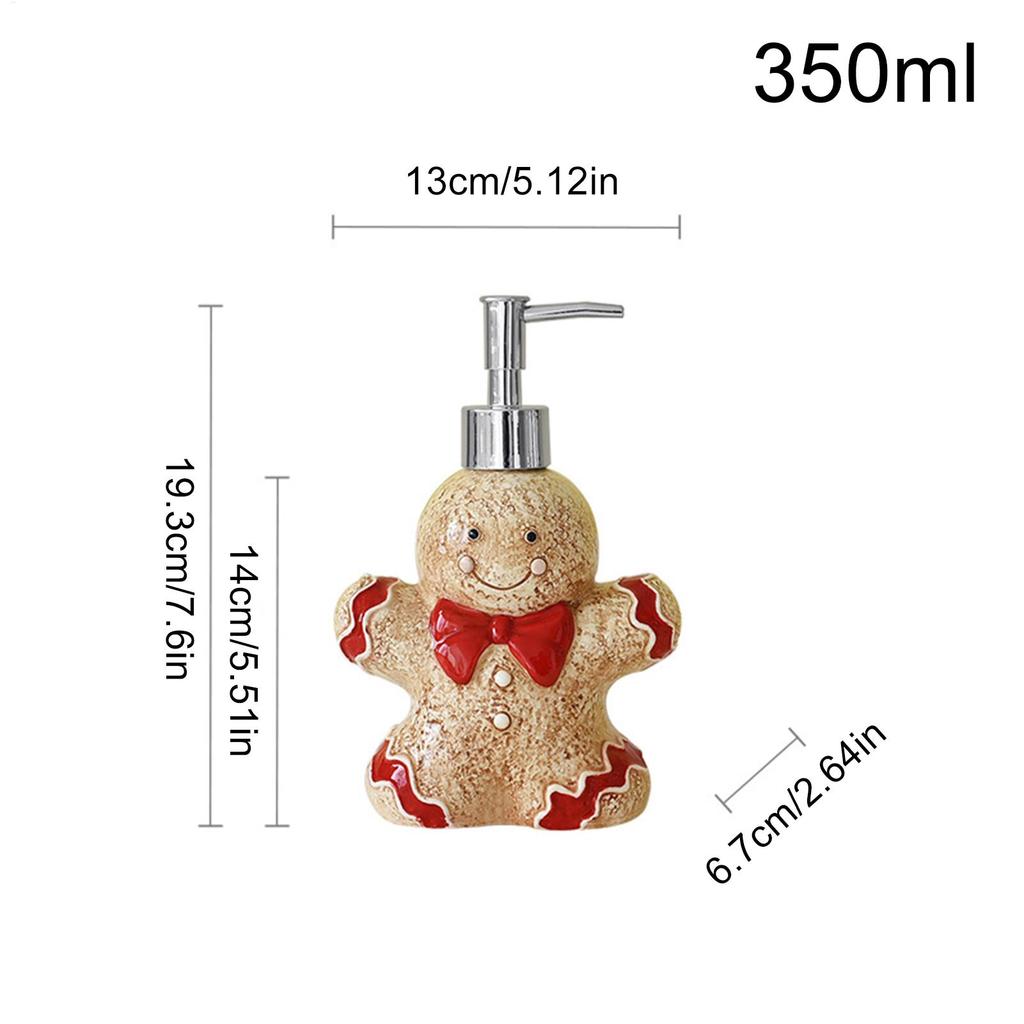 Christmas Hand Soap Dispenser Bathroom Liquid Pump Bottle Christmas Liquid Hand Soap Dispenser for Party Home Kitchen Countertop