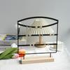 Earring Organizer 3-Tier Jewelry Organizer Display Stand,Metal Earring Holder with Wood Basic stand,Necklace Holder