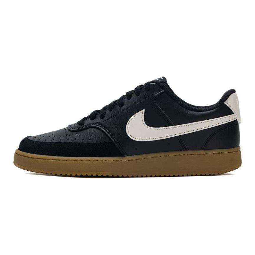 Nike Court Vision Abrasion Resistant Breathable Low Top Skateboard Shoes Men's Black White Sneakers IB2998-004