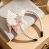 Mädchen Stirnband Dreidimensional Leicht Unicorn Wings Design Stirnband mit Pailletten Stern Dekoration Auftritte Halloween Kostüm Haar Accessoire