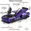 1:32 Scale Challenger SRT Hellcat Police Car Toy Model Alloy Diecast Pull Back Sound Light Sport Cars Models Hobby Ornament Gift