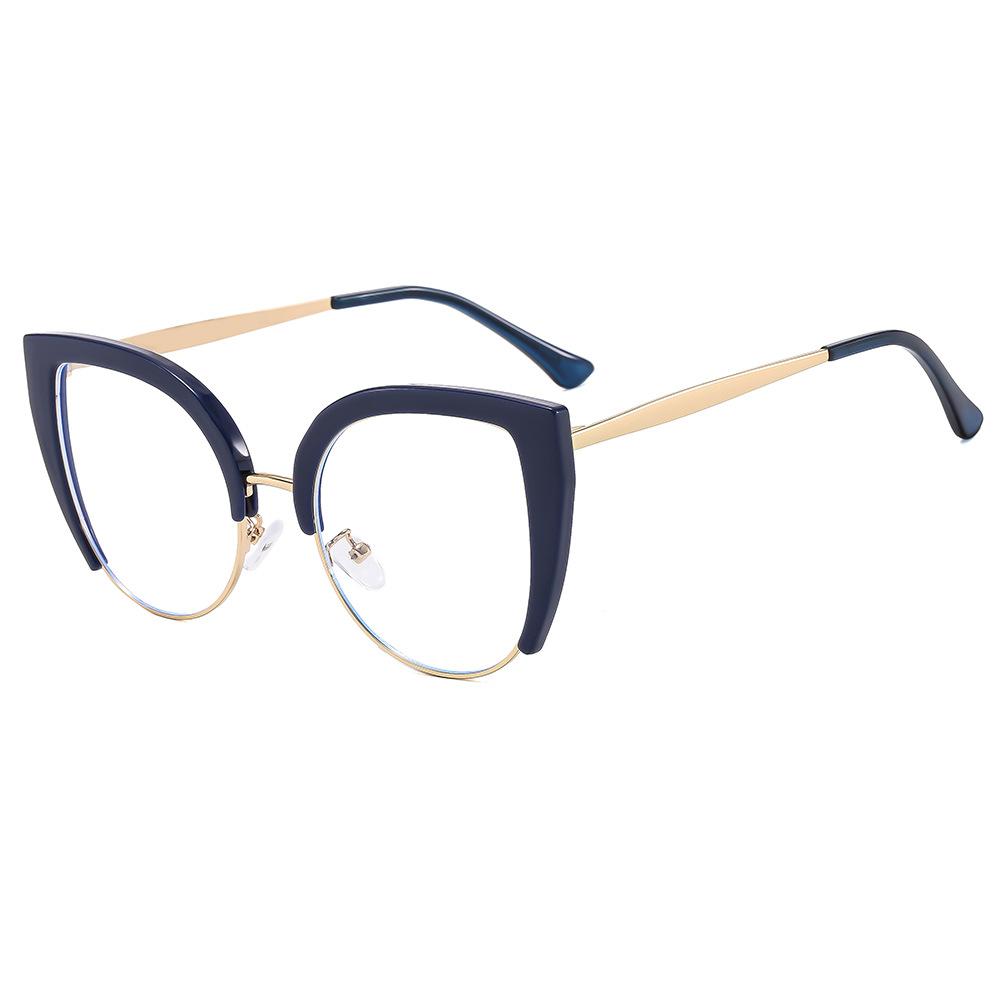 New Stylish Cat-Eye Anti-Blue Light Presbyopia Glasses Vintage Metal-Frame High-Definition Reading Eyewear Diopter 0 To +4.0