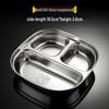 Food Grade 304 Stainless Steel Divided Meal Tray with Lid