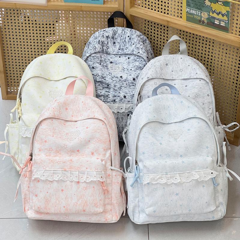 Schoolbag new schoolbag female Korean version ins literary small fresh wind junior high school student backpack large capacity casual backpack