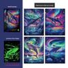 A4 Glow-in-the-Dark Scratch Painting Book: Colorful Butterflies, Whales & Sand Art.