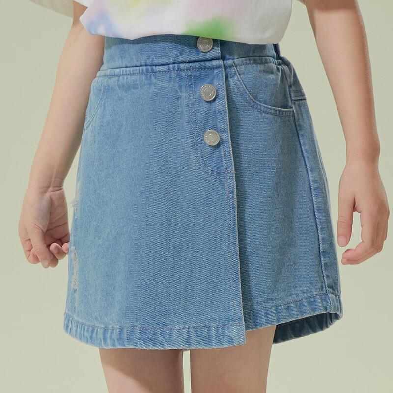 Girls' Skirt-Style Denim Shorts