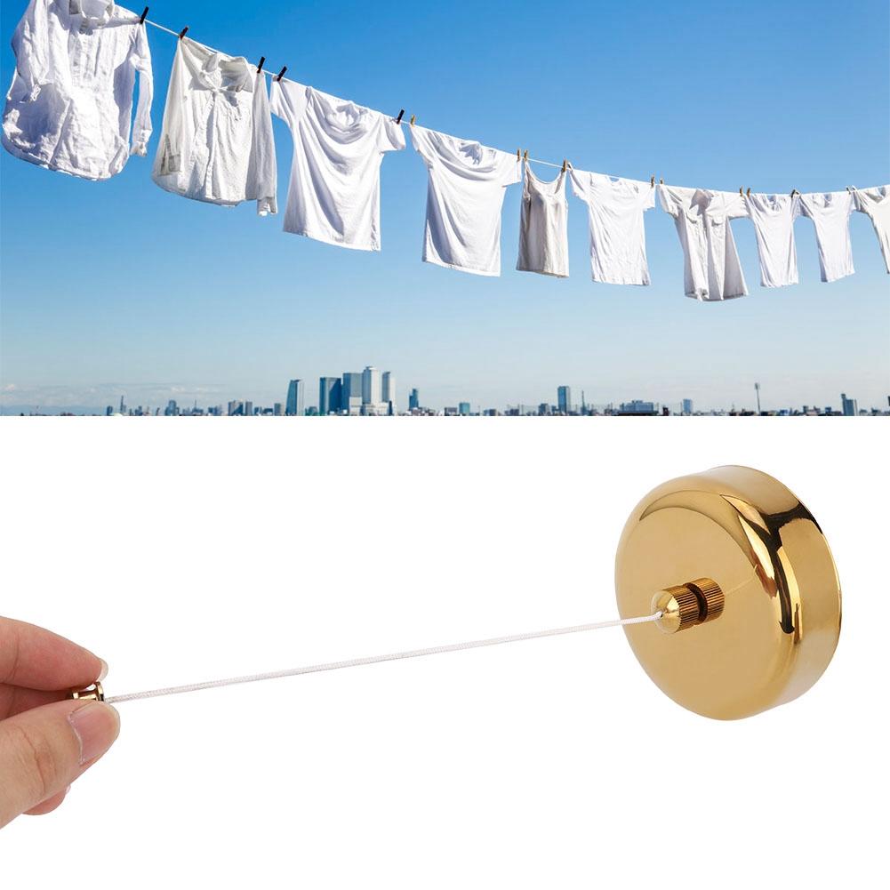 Household Clothesline 304 Stainless Steel Wall Mounted Telescopic Washing Line