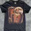 Millipede Full Moon Shirt, Glowing Insect Graphic Tee, Dark Starry Night Apparel