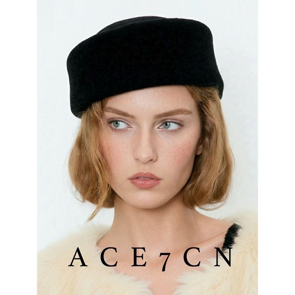 Hard Dome Stage Performance Hat Formal Millinery Berets New Pillbox Hat  for Party