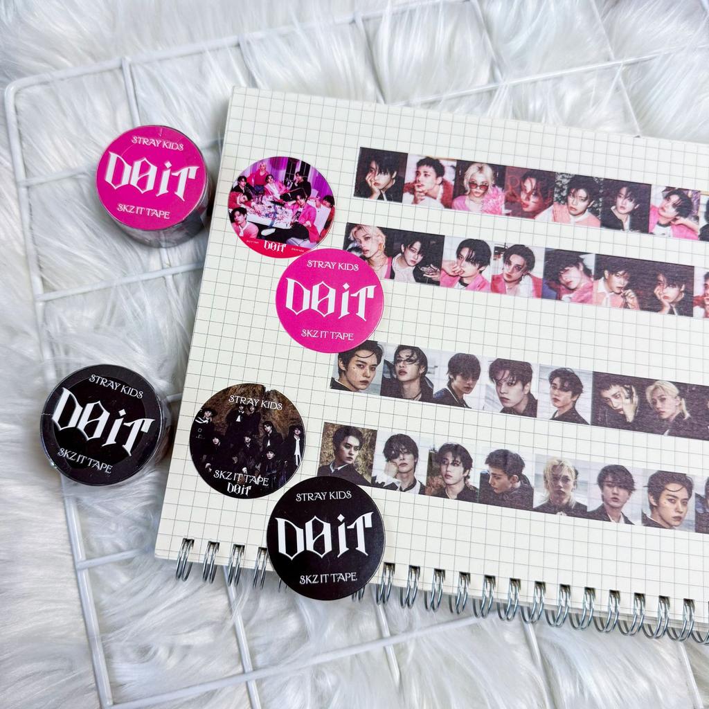 Skzoo Kpop Straykids Washi Tape Mini Album Do It Stickers Set Idol Peripheral Scrapbooking Journal Decorative Stickers