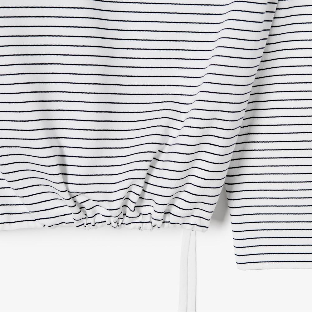 Lacoste Women's Striped Ribbon Long-Sleeve T-Shirt TF932E-56G166