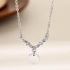 Stainless Steel V-Shape Necklace with Multiple Accessories and UV Color Printed Cross Chain