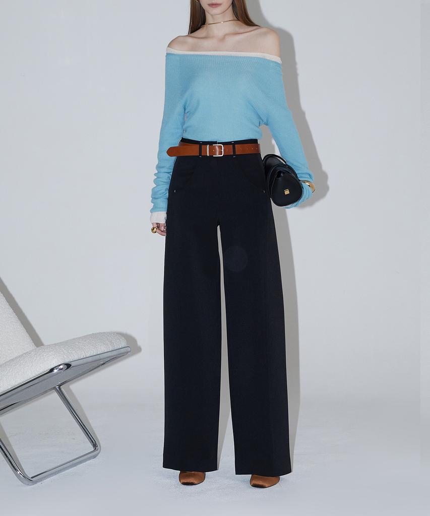 RENEJ Ava Curve Pants - Black