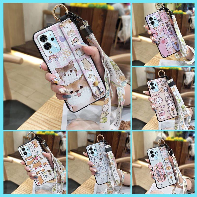 Wrist Strap Soft case Phone Case For ZTE Blade V40 Pro Dirt-resistant Cartoon Back Cover Cute Waterproof Anti-knock Ring