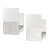 1 Pair of Pot Pan Lid Holder Punch Free Wall Mount Organizer Plastic Kitchen Storage Rack White