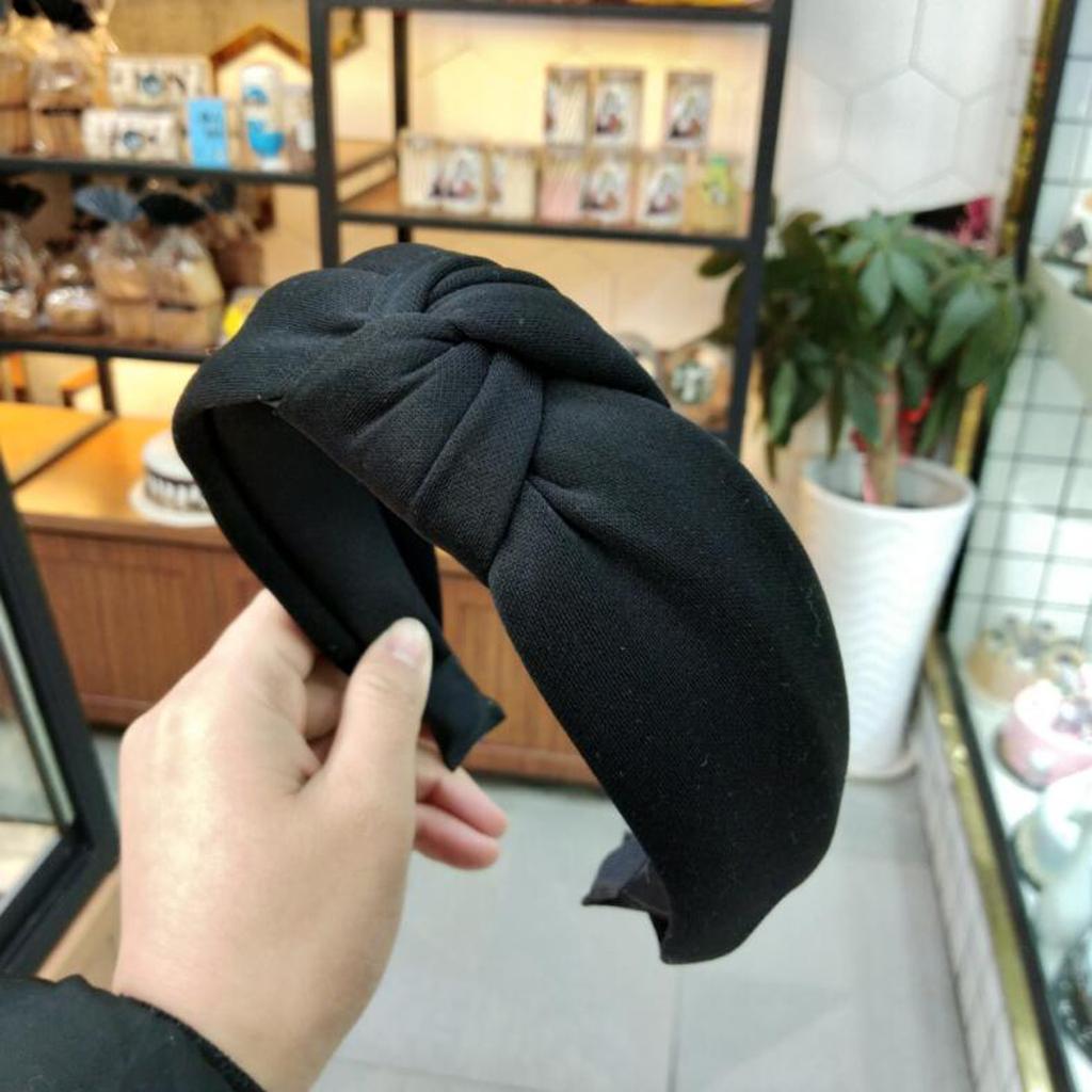 Fashion Women's Zebra Print Cloth Headband With Center Knot Girls Daily Casual Hair Accessory