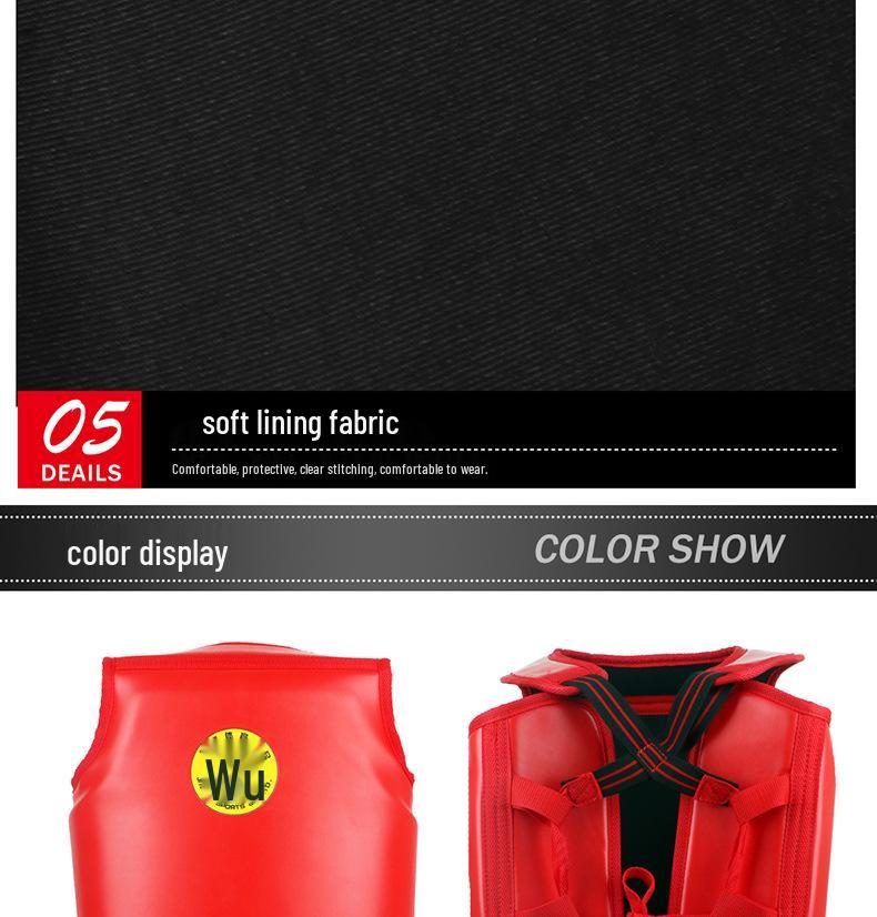 Sanda Chest Protector for Boxing, Muay Thai, MMA, and Martial Arts Training