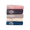 New Crown Embroidered Jacquard Bath & Face Towel Set – Thickened & Enlarged, Dark Colors