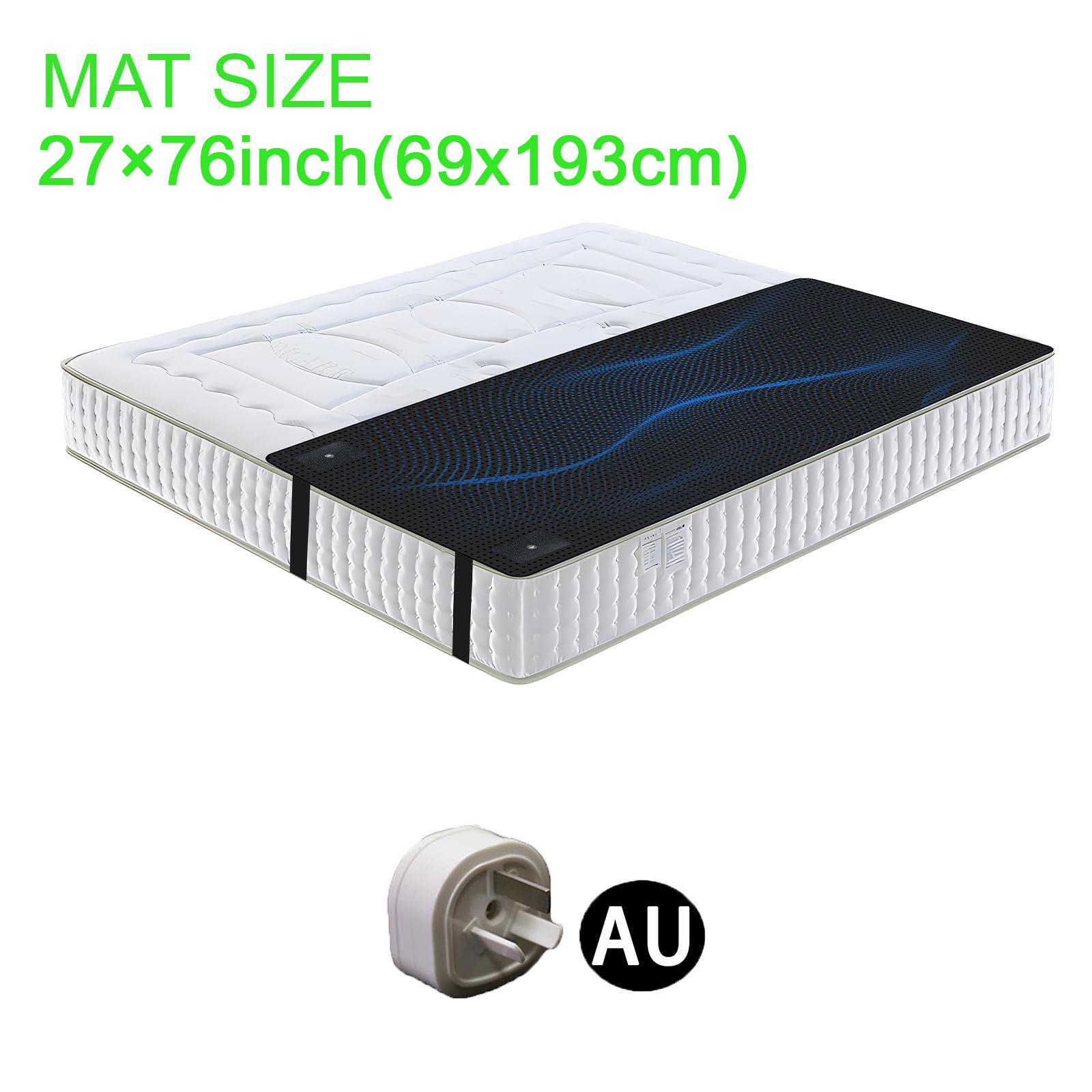 

Заземляющий коврик для кровати, 27 x76 (король) - Коврик из искусственной кожи для сна, снятия боли и стресса, в комплект входит заземляющий шнур AU Plug чёрный