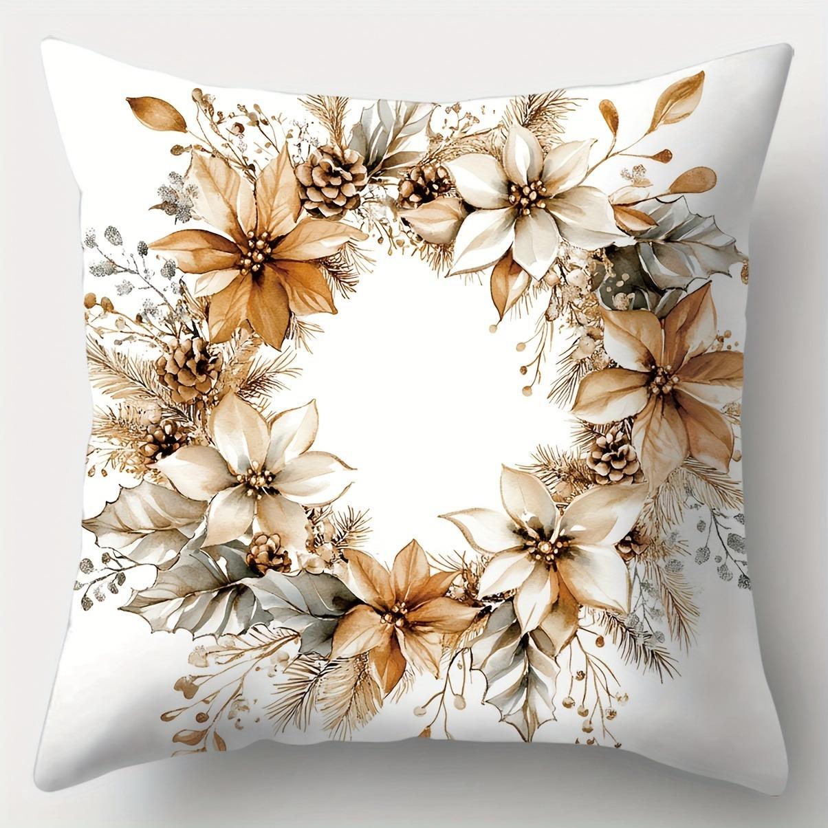 

Рождественские украшения наволочка Санта-Клаус Снеговик гирлянда Рождественская елка наволочка диванная подушка комплект украшения дома 40x40cm