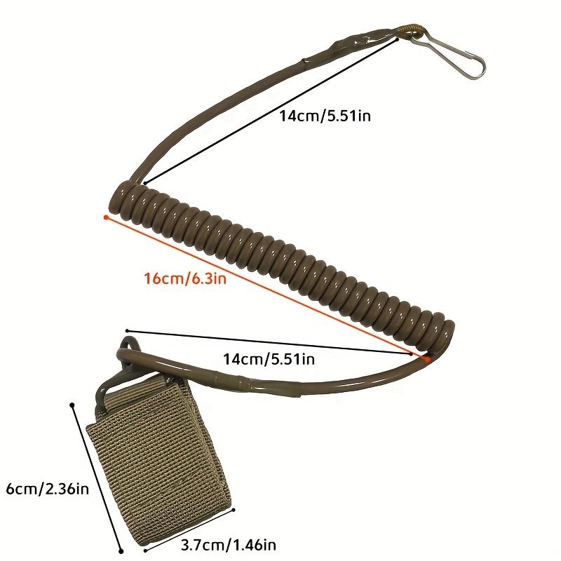 Durable Elastic Lanyard Anti-Loss Spring Strap with Metal Hook, Suitable for Keys, Flashlights, Outdoor Gear