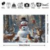 1Pcs Snowman Bunny Winter Scene Decoration Background Christmas Backdrop Decorations For Photo Studio Photo Booth Party