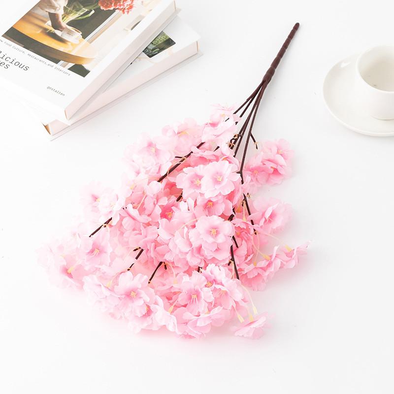 Artificial Fiveprong Cherry Blossom Branch Wedding Pathway Decor For Outdoor Photography