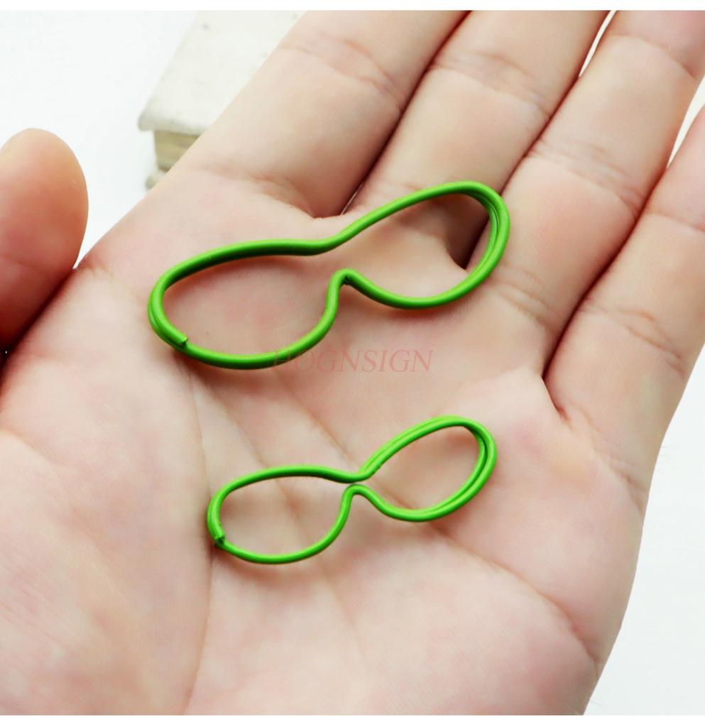 10pcs Colorful glasses, creative paper clips, paper clips, accessories, student office supplies, plastic wire, metal