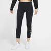 Nike Knitted Floral Logo Breathable Running Fitness Pants Women Pants Black CU5343-010