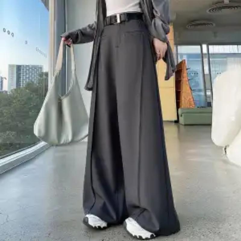 Suit Pants for Women with High-end Draping Feeling Spring New Style Pants High Waist Wide-leg Pants Casual Straight Pants