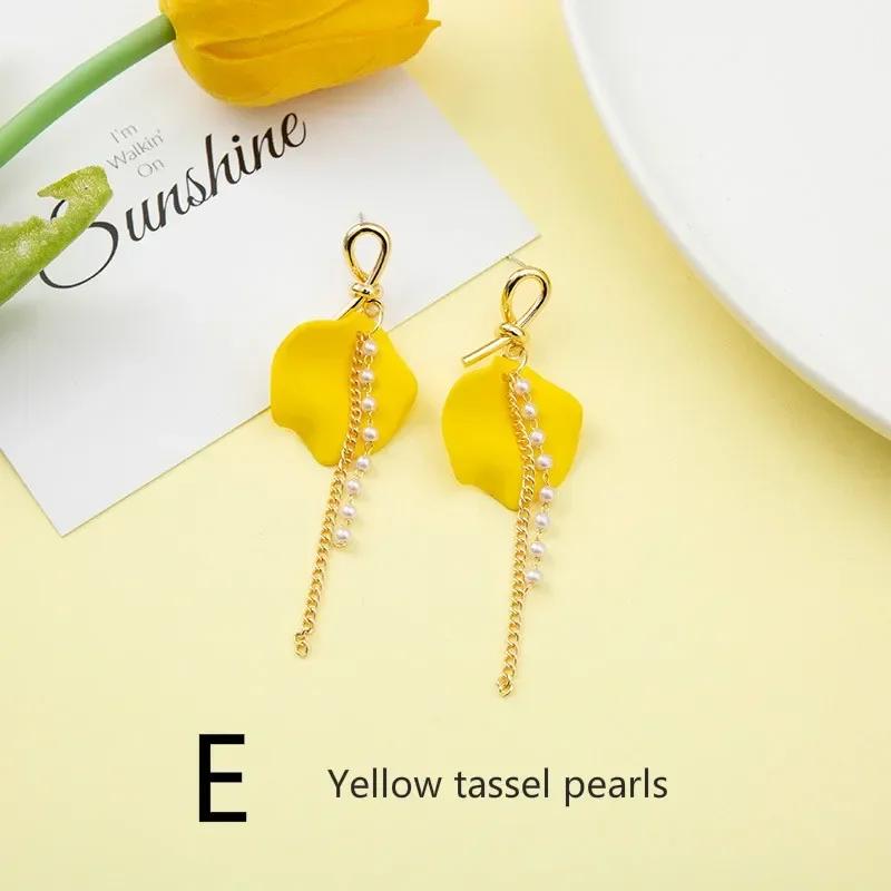 Summer Simple Yellow Color Korean Version Minimalist Personalized Fun Fruit Earrings Street Shot Fresh Lime Ins Cool Earrings