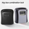 Wall Mount Key Lock Box 4 Digit Combination Password Key Storage Secret Box Organizer Security Code Lock No Key Home Safe Box
