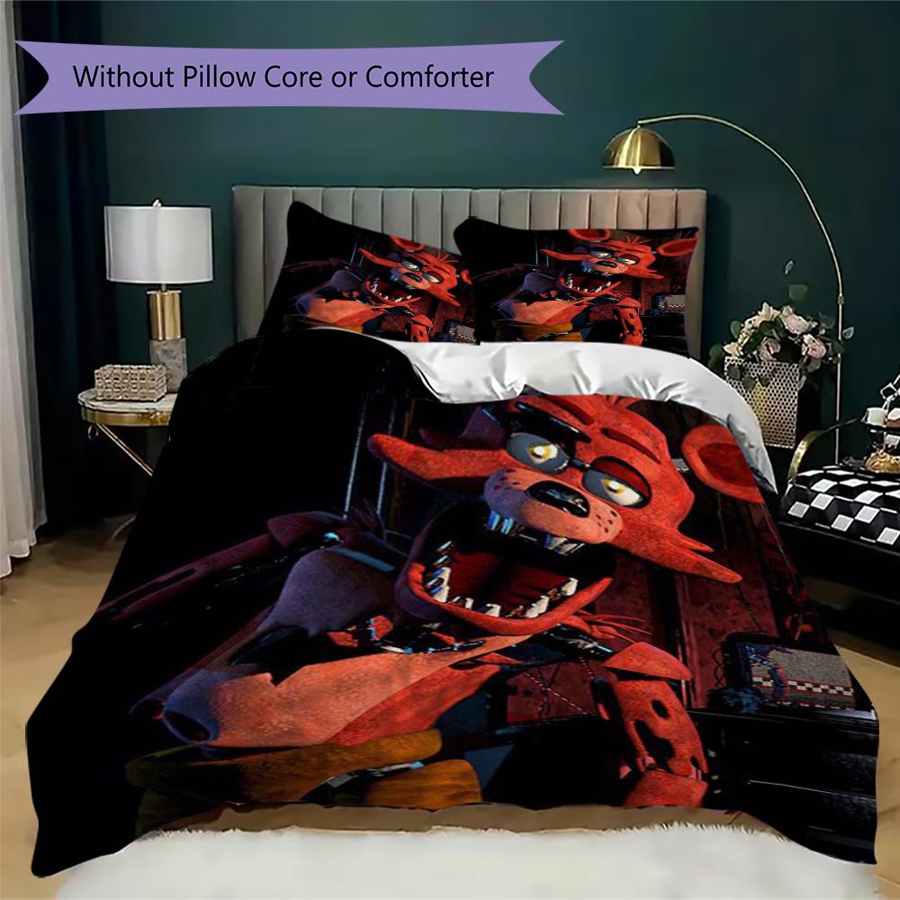 Nightmare Fox Pattern Bedding,Quilt Set Quilt Cover Pillowcase Home Birthday Gift (1*duvet Cover+2*pillowcase,without core)ZSJT0917317
