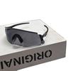 European & American Retro Frameless Riding Sunglasses: Stylish Anti-UV Large Frame for Men & Women