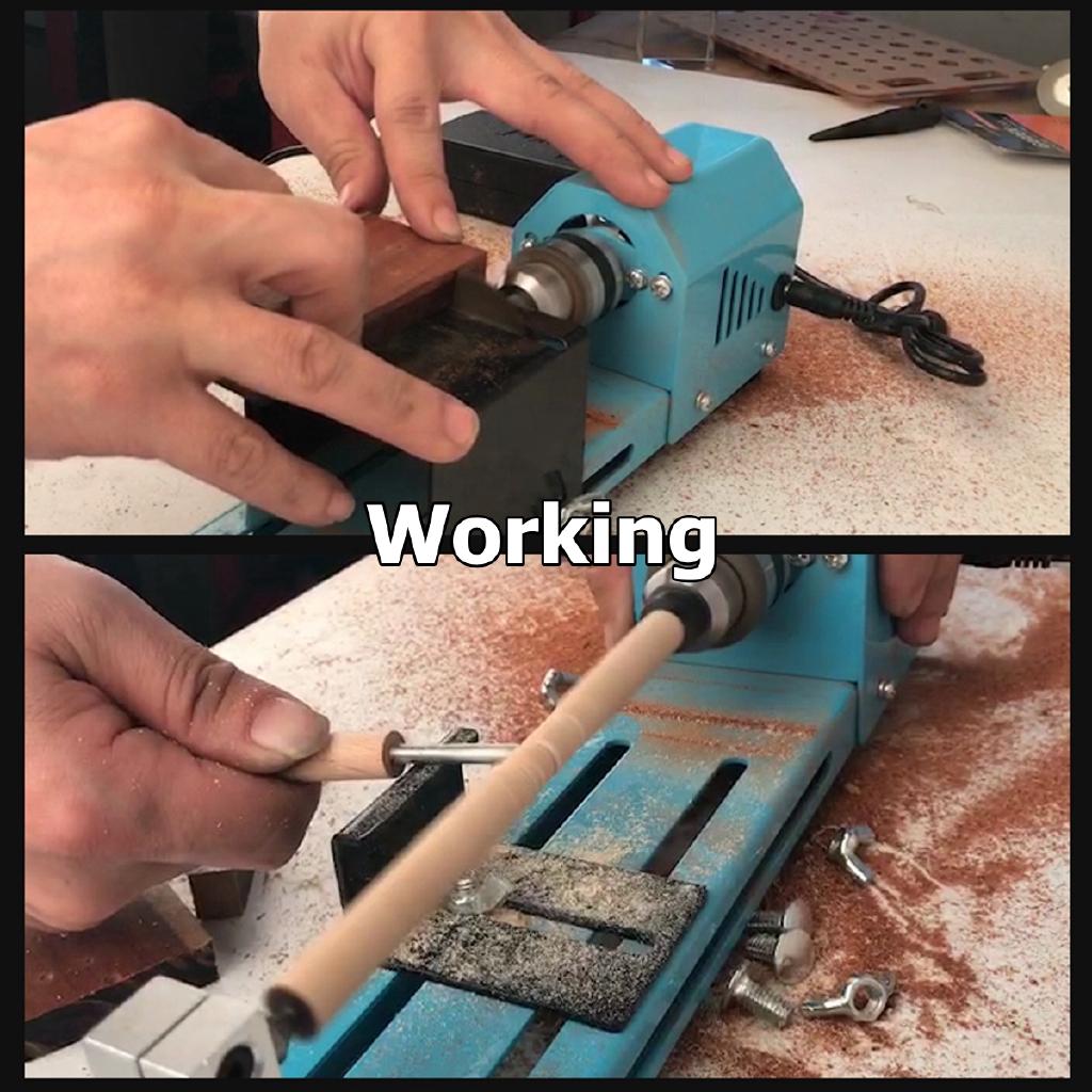 150W 12V-24V Cnc Mini Beads Machine Miniature Lathe DIY Woodworking Lathe Grinding Polishing Beads Drill Rotary Tool Set