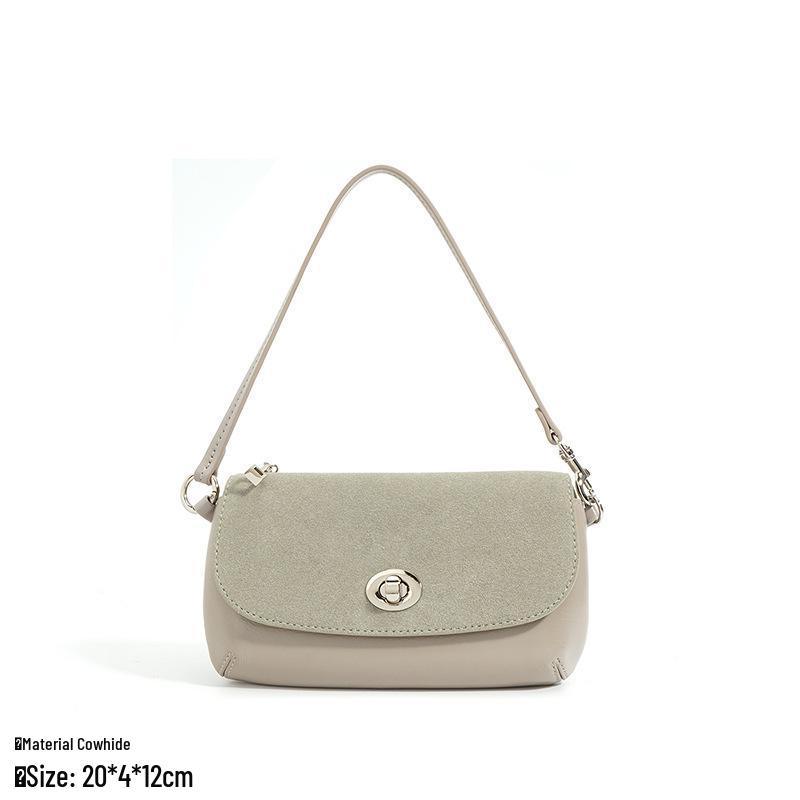 Spring 2024 Women's Genuine Leather Shoulder Crossbody Bag - Trendy Small Square Underarm Handbag