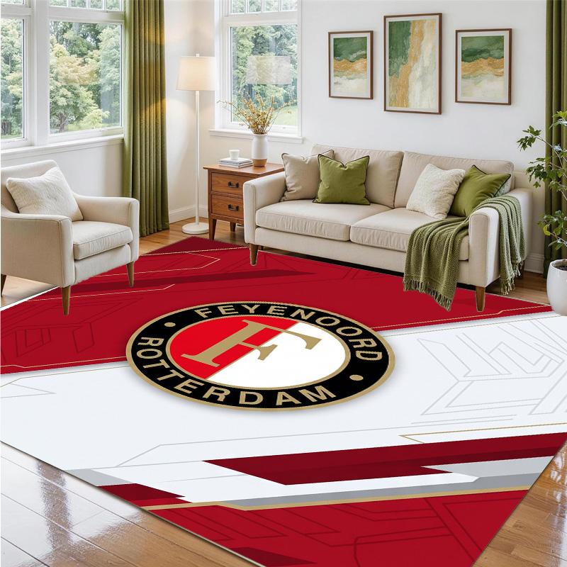 Feyenoord Design Crystal Velvet Rug Soft Decorative Mat for Bedroom Entrance
