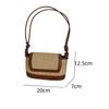 Summer New Grass Woven Handheld Bags Color Blocking Splicing Fashion Bucket Bags Leisure Versatile Crossbody Bags Shoulder Bags