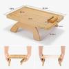 Bamboo Sofa Snack Tray Table, Clip-On Couch Arm Organizer with Phone Holder