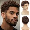 Men's Curly Short Wig Natural Black Heat Resistant Full Wig Cosplay Costume Light Brown M508
