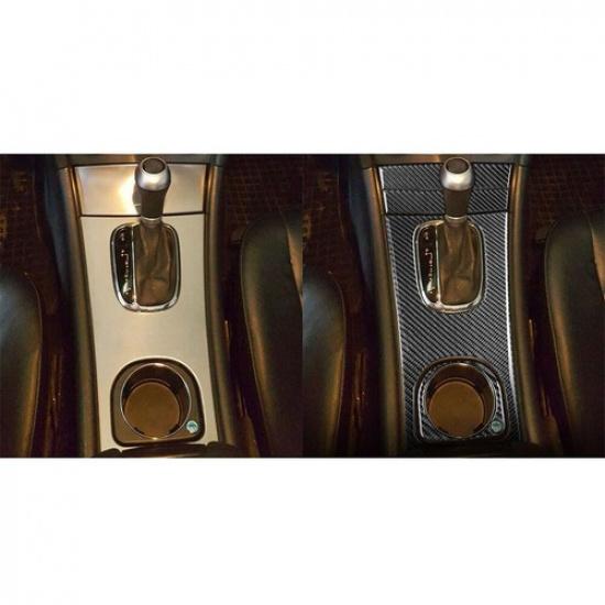 4Pcs Carbon Fiber Interior Console Gear Shift Cover Trim For Mercedes-Benz W203