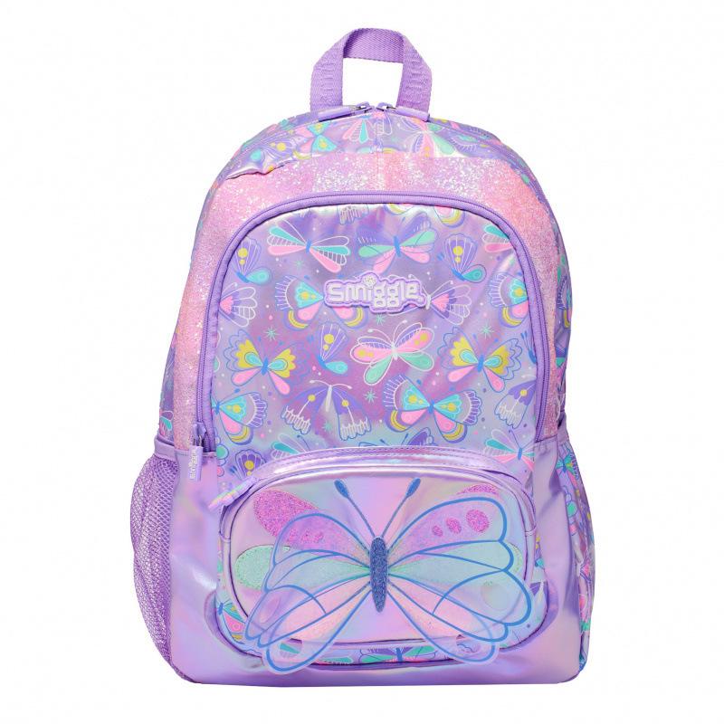 Zaino scolastico Smiggle australiano per bambini, grande capacità - Design vivace e carino per gli studenti. Perfetto per l'uso all'aperto e casual.