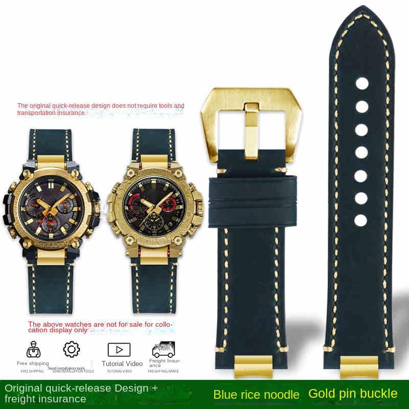 Schnellwechsel MTG B3000 Retro Leder Uhrenarmband Für Casio MTG-B3000B/BD Edelstahl Adapter Herren Rindsleder Uhrenarmband