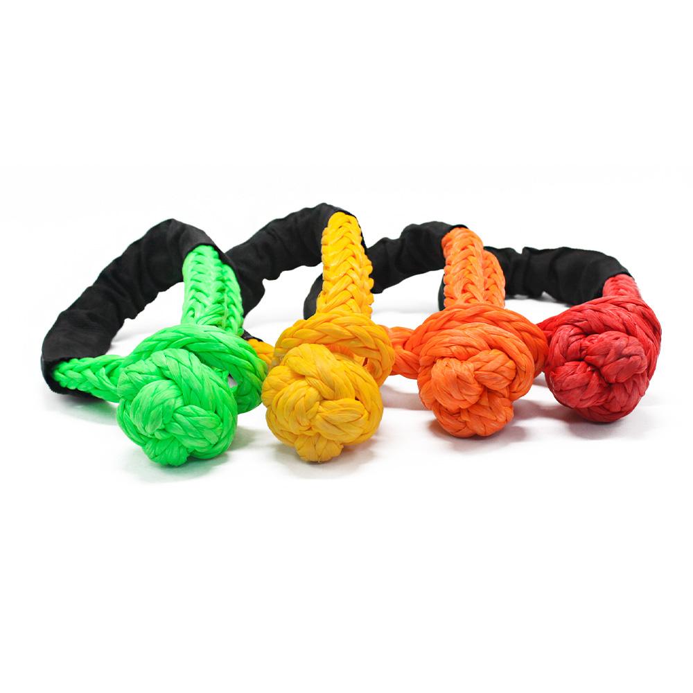 Hot Selling 12mm UHMWPE Soft Shackle Colorful 17 Tons Breaking Force Towing Strap Emergency Car Tools 17